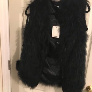 Rare Black Raccoon Fur Vest